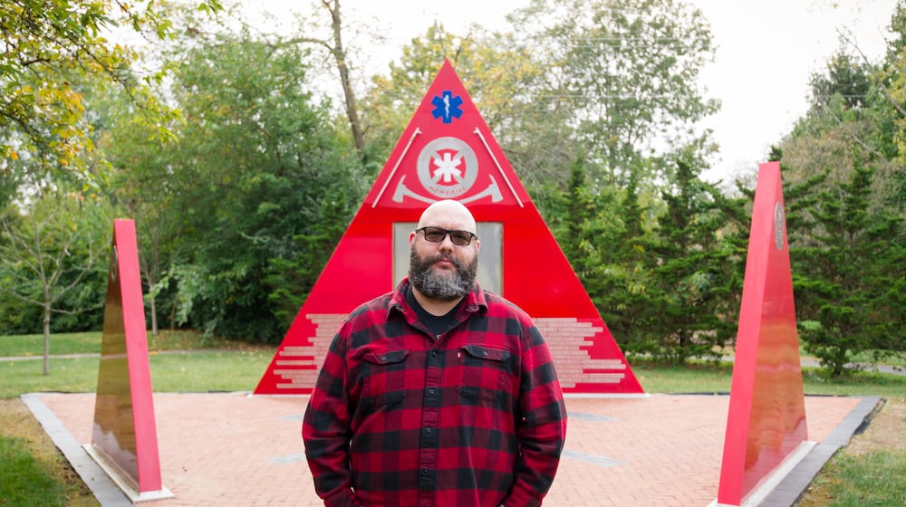 Burneka finds solace when visiting the Miami Valley Firefighter/EMS Memorial at Stubbs Park in Centerville