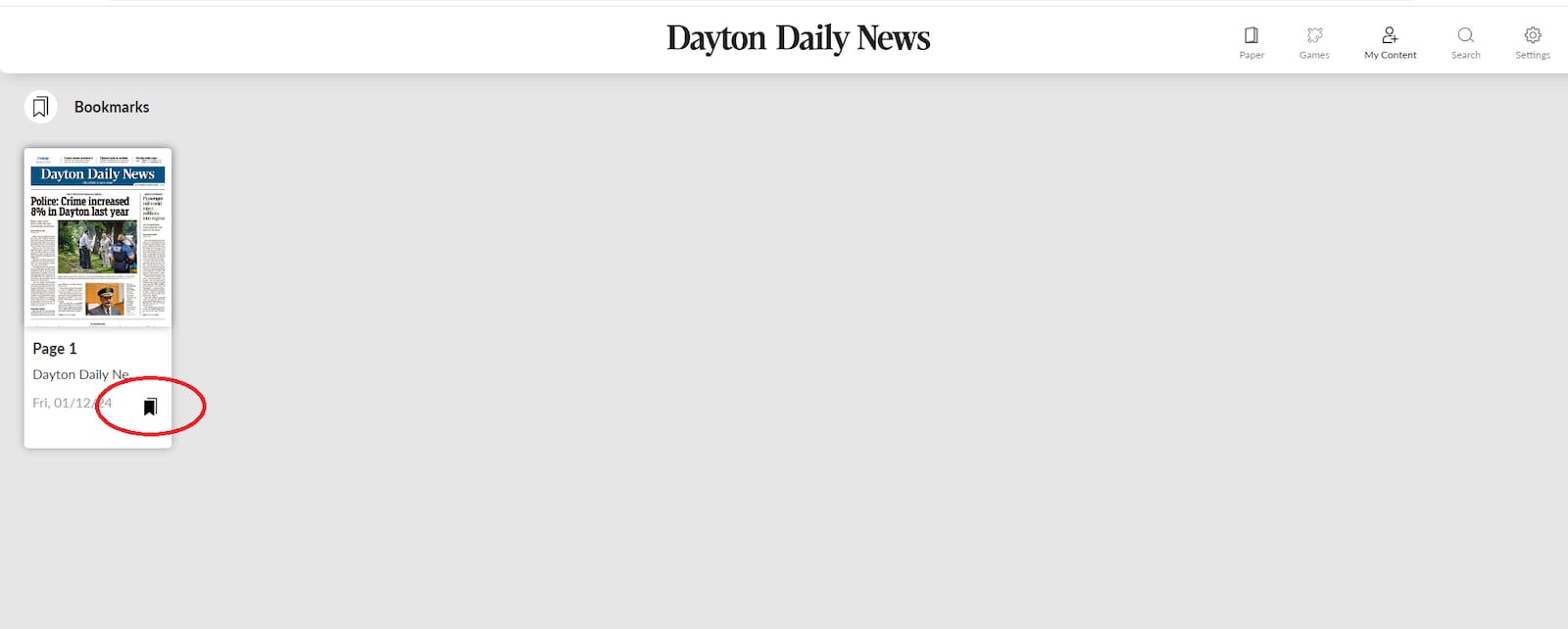 To remove a bookmarked page, access the bookmark in your My Content section and de-select the bookmark icon on that page.