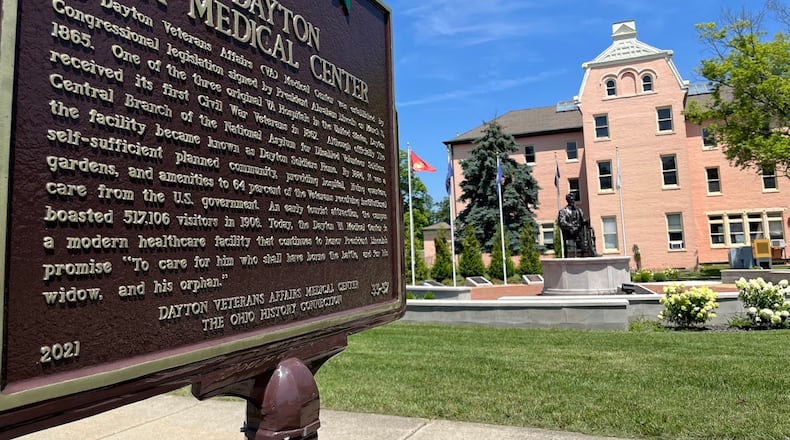 Building 120 on the Dayton VA campus, which houses the American Veterans Heritage Center. THOMAS GNAU/STAFF