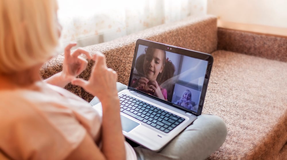 Video chats are one way grandparents can spend time with children living far away from them. ISTOCK PHOTO