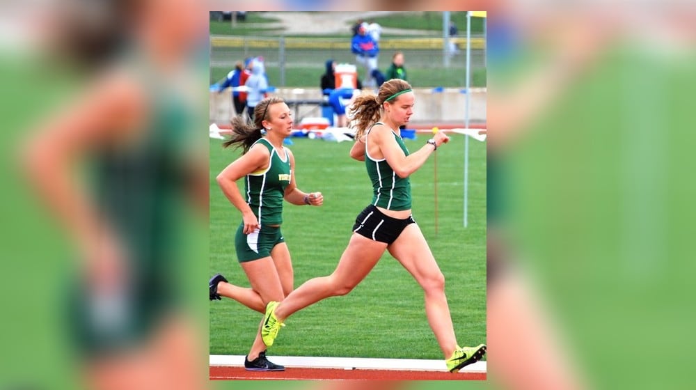 Jenna Parlette (right) was Wilmington College’s top distance runner. A member of the croscountry and track teams, she held the school record in the 5,000 and 10,000 meters and was a five-time All Ohio Athletic Conference honoree. She died three days after suffering a seizure and collapsing while leading a 2013 race at Franklin college in Indiana. She was 20 years old. CONTRIBUTED PHOTO