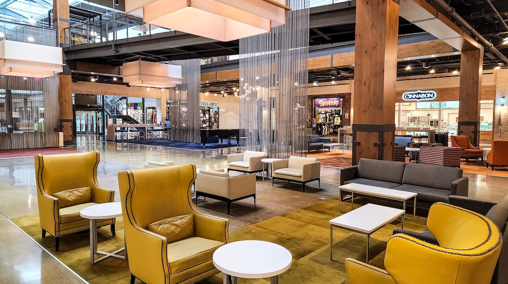 A variety of stores and restaurants are located in The Foundry indoor shopping area at Liberty Center in Liberty Twp. There are plenty of seating areas to take a break in between shopping and dining. NICK GRAHAM/STAFF