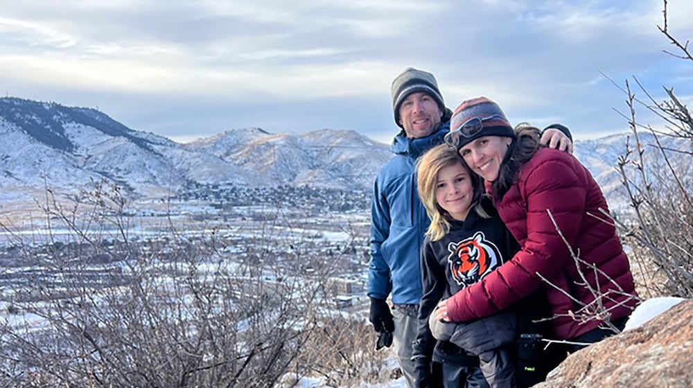 Susannah Horwitz and her family on the trails behind their home in Golden, Colo. She is seen here with husband Bradley Backer and son Ben Horwitz-Backer. CONTRIBUTED