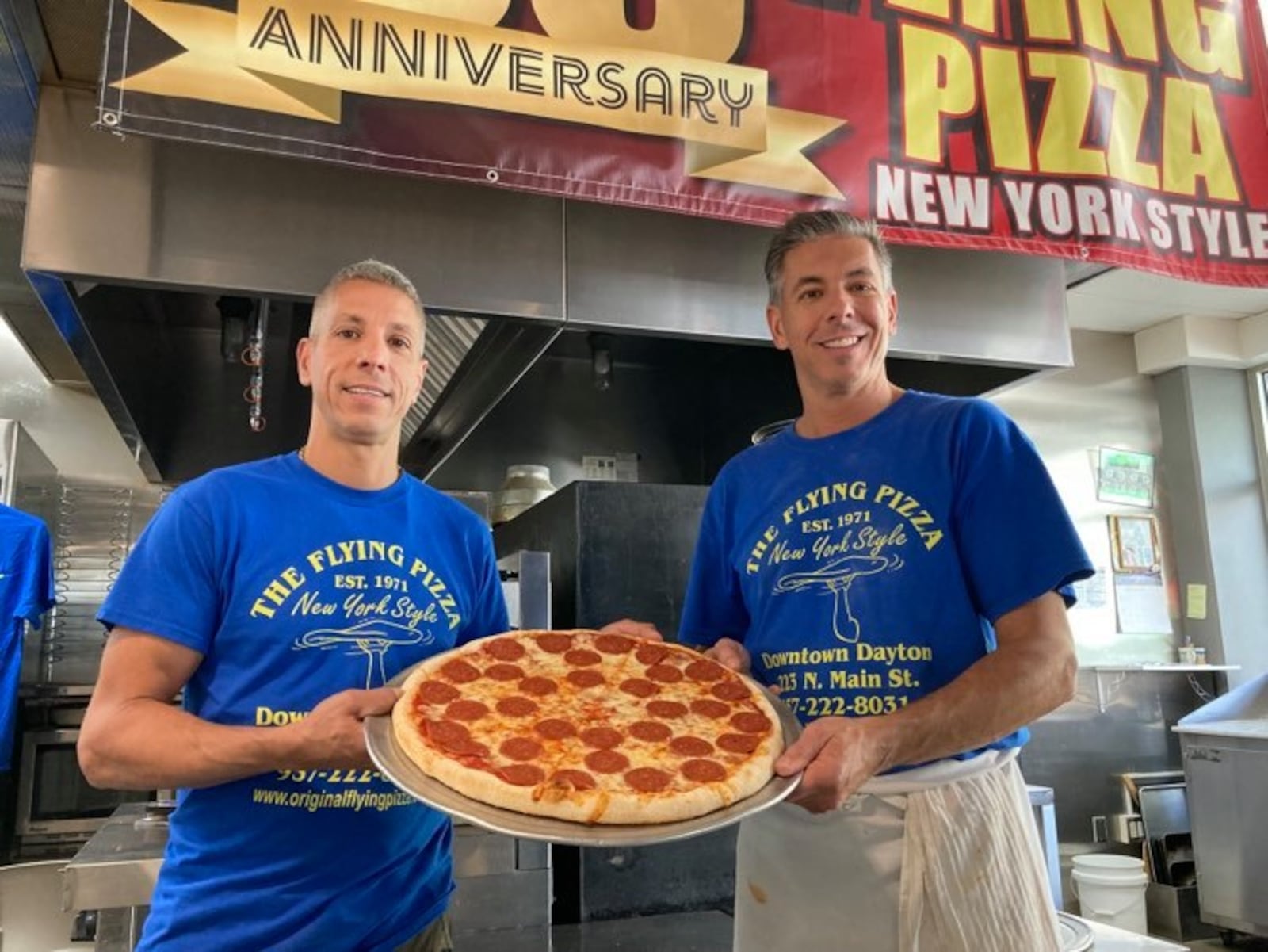 Sons of John Graci, Flying Pizza Founder, Tony and Frank Graci.