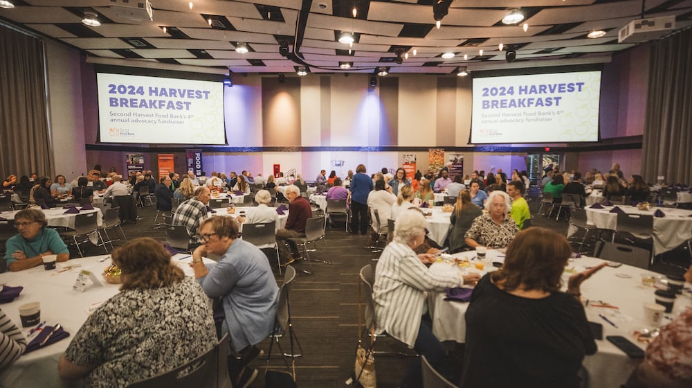 About 275 people attended Second Harvest Food Bank’s annual Harvest Breakfast in 2024. Contributed