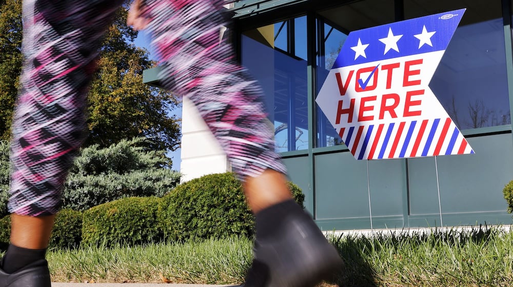 People came to vote on the first day of early voting Tuesday, Oct. 8, 2024 at Butler County Board of Elections in Hamilton. NICK GRAHAM/STAFF
