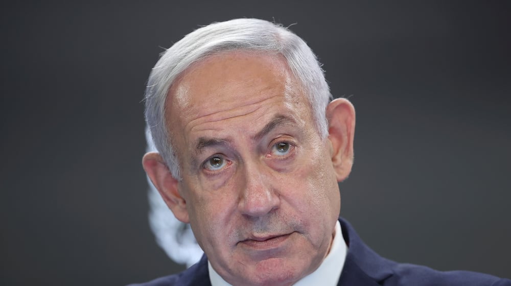FILE - Israeli Prime Minister Benjamin Netanyahu speaks during a press conference in Jerusalem on Aug. 10, 2025. (Abir Sultan/Pool Photo via AP, File)