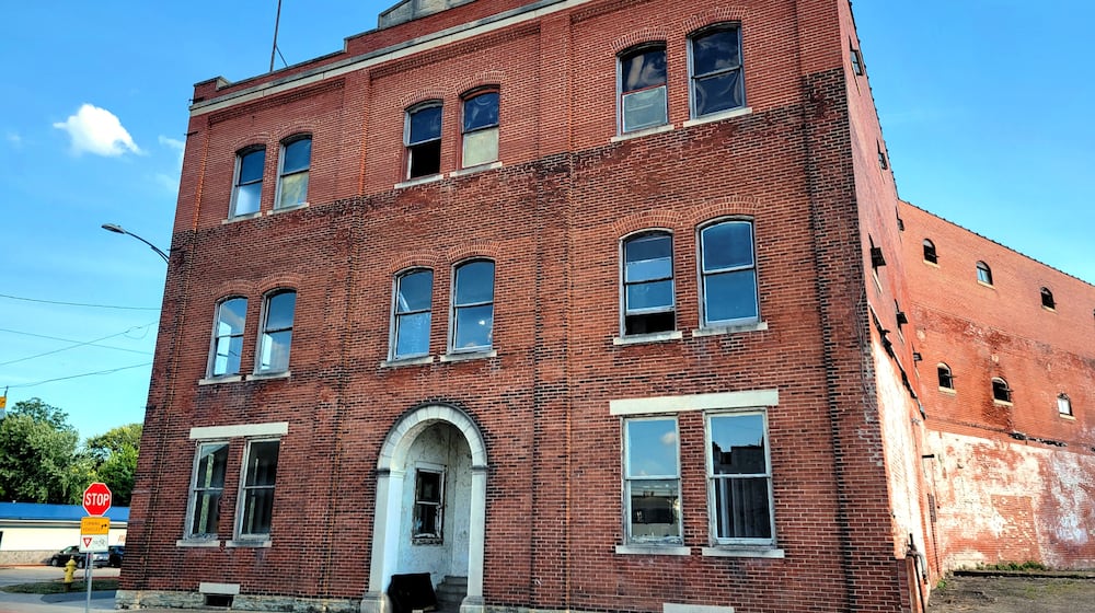 The Eavey Exchange building located off of Detroit Street in downtown Xenia. Built in 1908, the former grocery store warehouse has been vacant for many years. LONDON BISHOP/STAFF