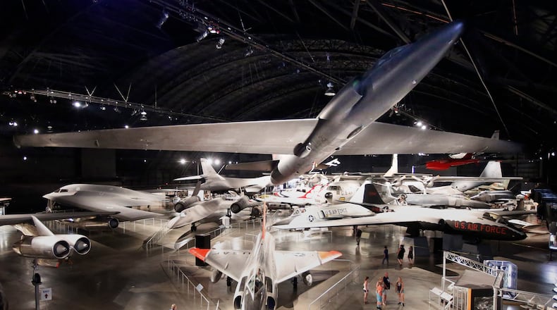 Lockheed U-2A hangs from the ceiling of the National Museum of the U.S. Air Force. TY GREENLEES / STAFF