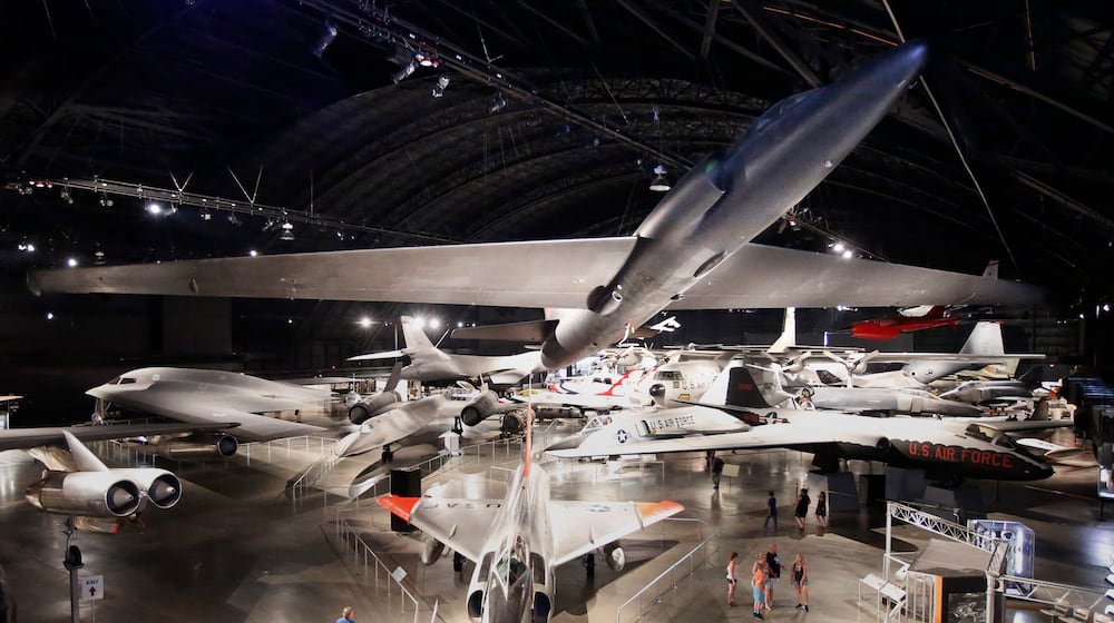 Lockheed U-2A hangs from the ceiling of the National Museum of the U.S. Air Force.   TY GREENLEES / STAFF