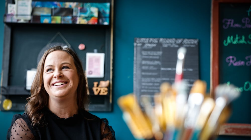 Community Gem Michelle Buckley is the executive director of the nonprofit Preble Arts in Eaton, focusing on making art available to the community. JIM NOELKER/STAFF