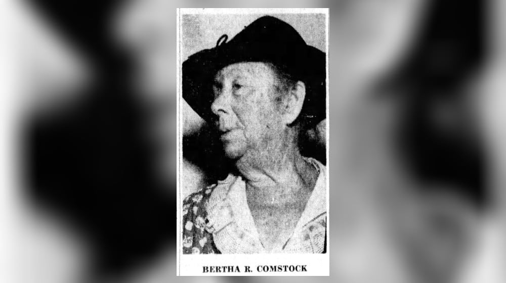 Bertha Comstock is considered Dayton's first woman newspaper reporter. In 1945, Comstock returned to Dayton and The Journal office "to look things over." THE JOURNAL HERALD ARCHIVES