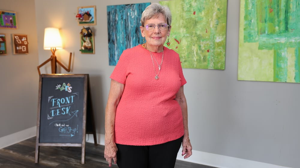 Terry Schalnat has been named a Dayton Daily News Community Gem for her work at We Care Arts, which she started 40 years ago. BRYANT BILLING / STAFF