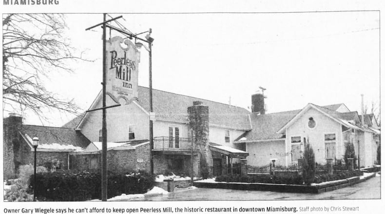 Peerless Mill served meals to generations of Miami Valley residents. DAYTON DAILY NEWS ARCHIVES 2008.