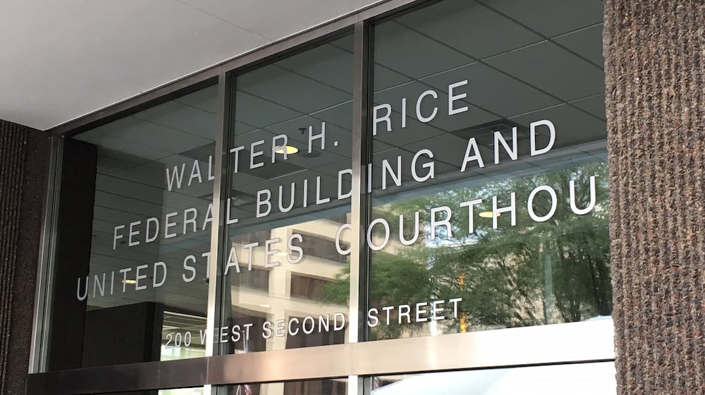 FILE PHOTO: The front windows of the Walter H. Rice Federal Building and U.S. Courthouse in downtown Dayton. THOMAS GNAU / STAFF